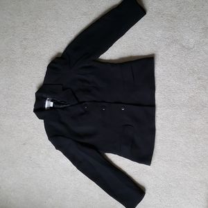 GUC Petite Sophisticate Black Suit Jacket with Shoulder Pads, Size 12